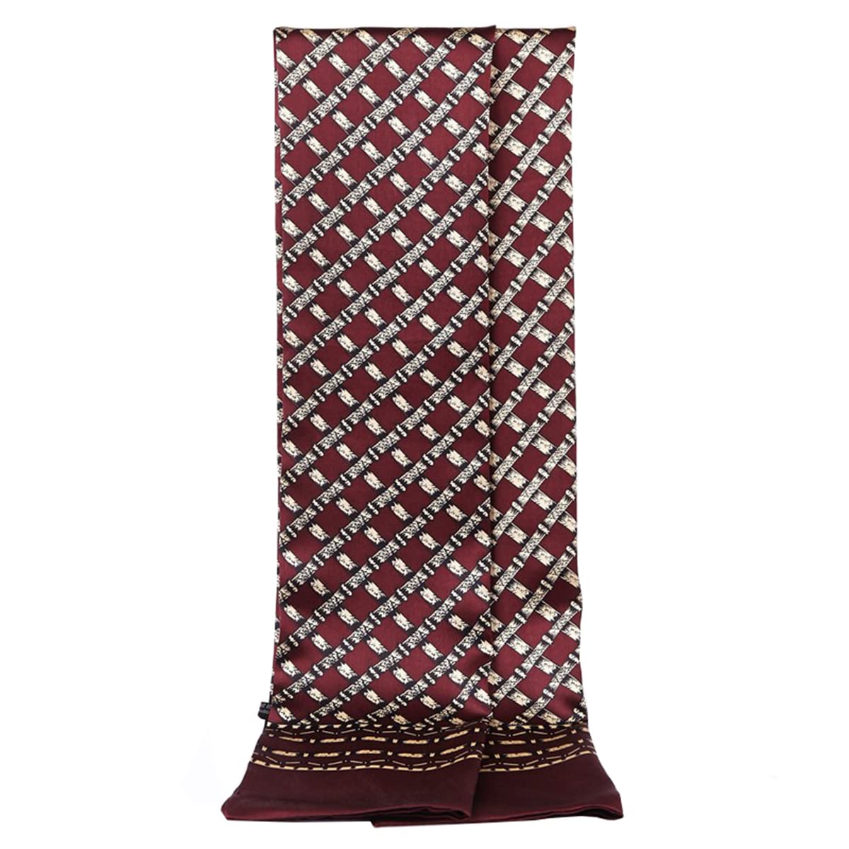 100 Silk Scarf for Men Double Layer Fashion Neckerchief Office Casual Business Smooth All Seasons