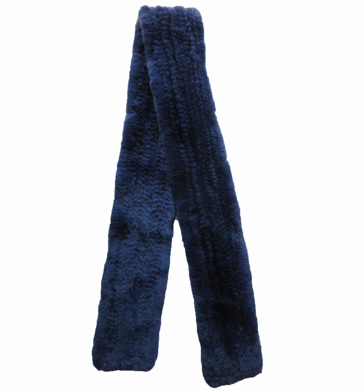 Women's Knitted Scarf Real Rex Rabbit Fur Neckerchief Neck Warmer Winter
