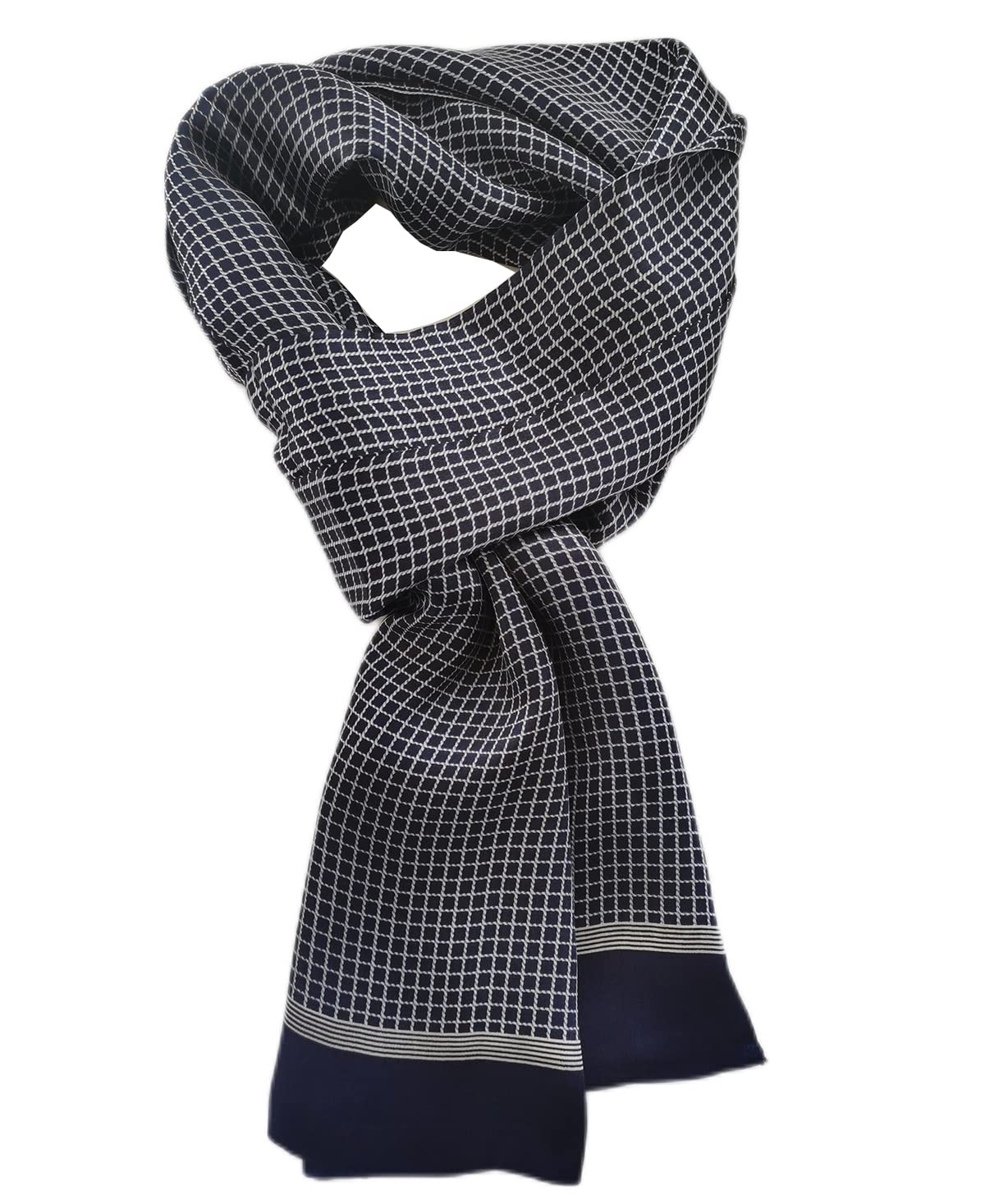 100 Silk Scarf for Men Double Layer Fashion Neckerchief Office Casual Business Smooth All Seasons