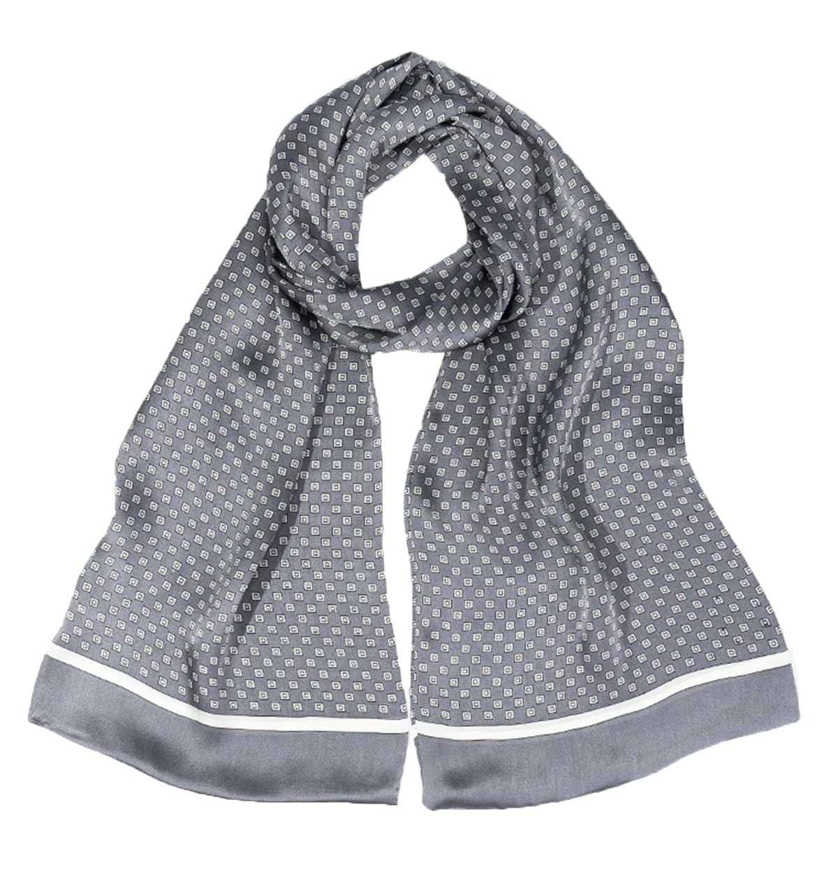 100 Silk Scarf for Men Double Layer Fashion Neckerchief Office Casual Business Smooth All Seasons