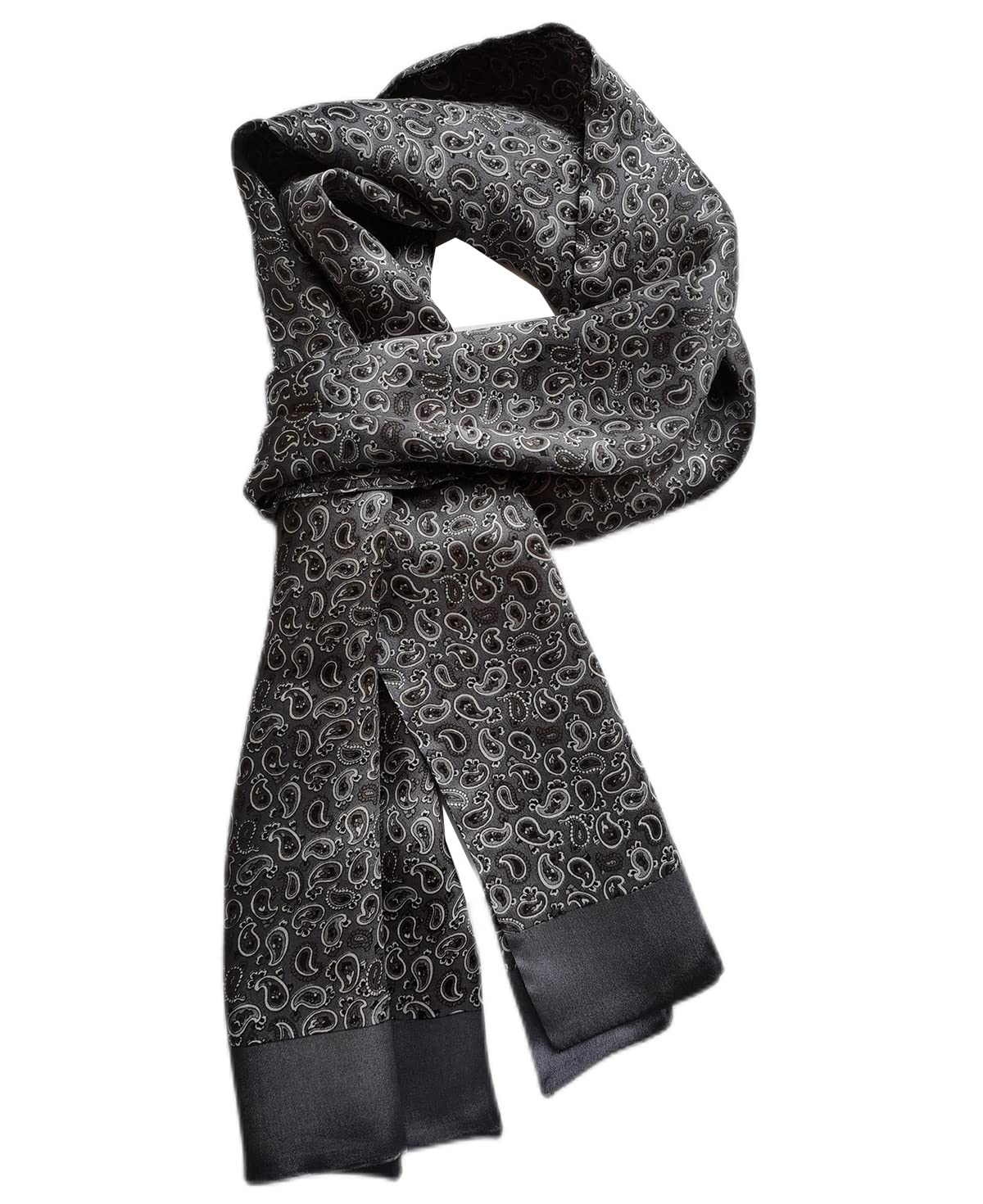 100 Silk Scarf for Men Double Layer Fashion Neckerchief Office Casual Business Smooth All Seasons
