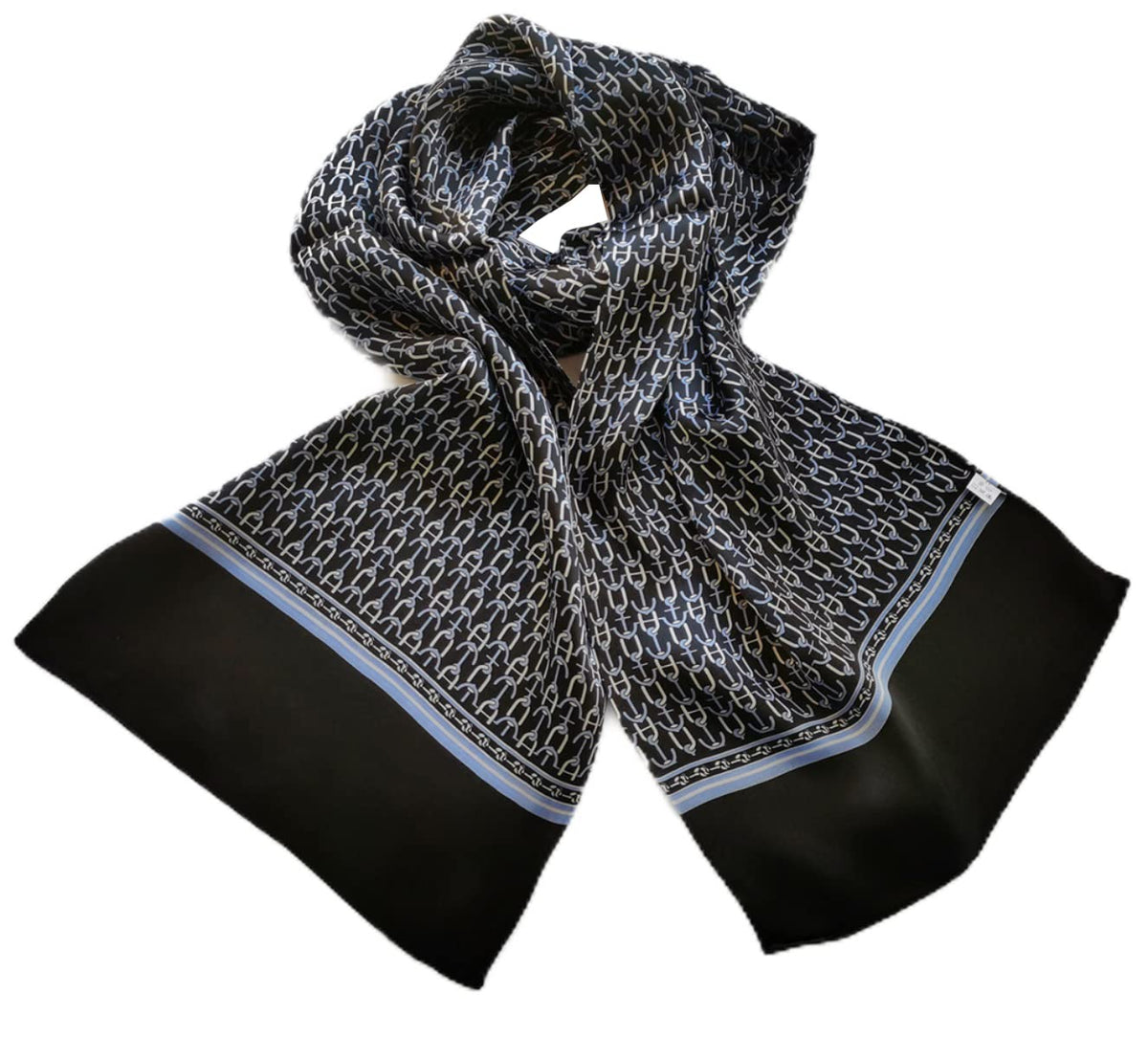 100 Silk Scarf for Men Double Layer Fashion Neckerchief Office Casual Business Smooth All Seasons