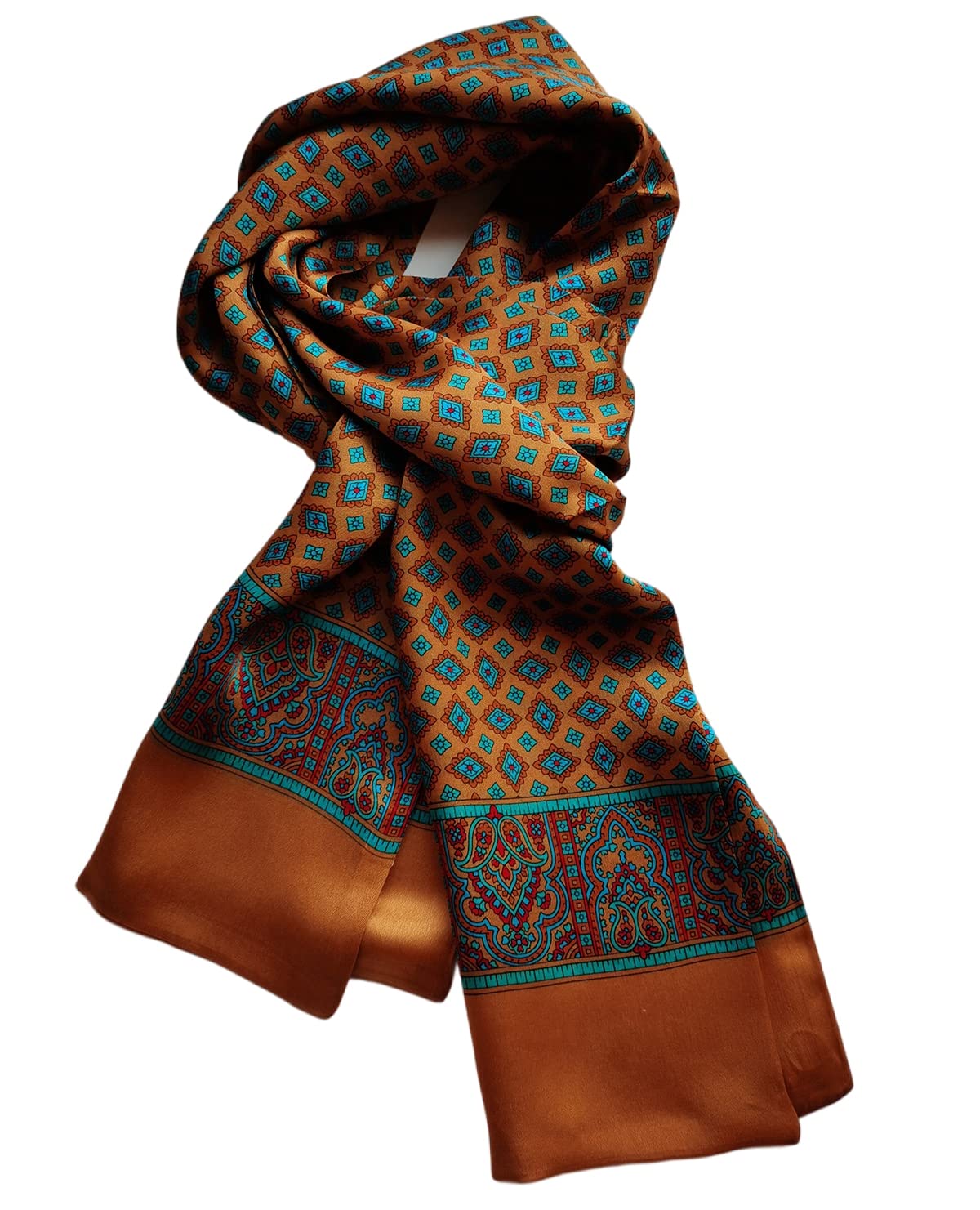 100 Silk Scarf for Men Double Layer Fashion Neckerchief Office Casual Business Smooth All Seasons
