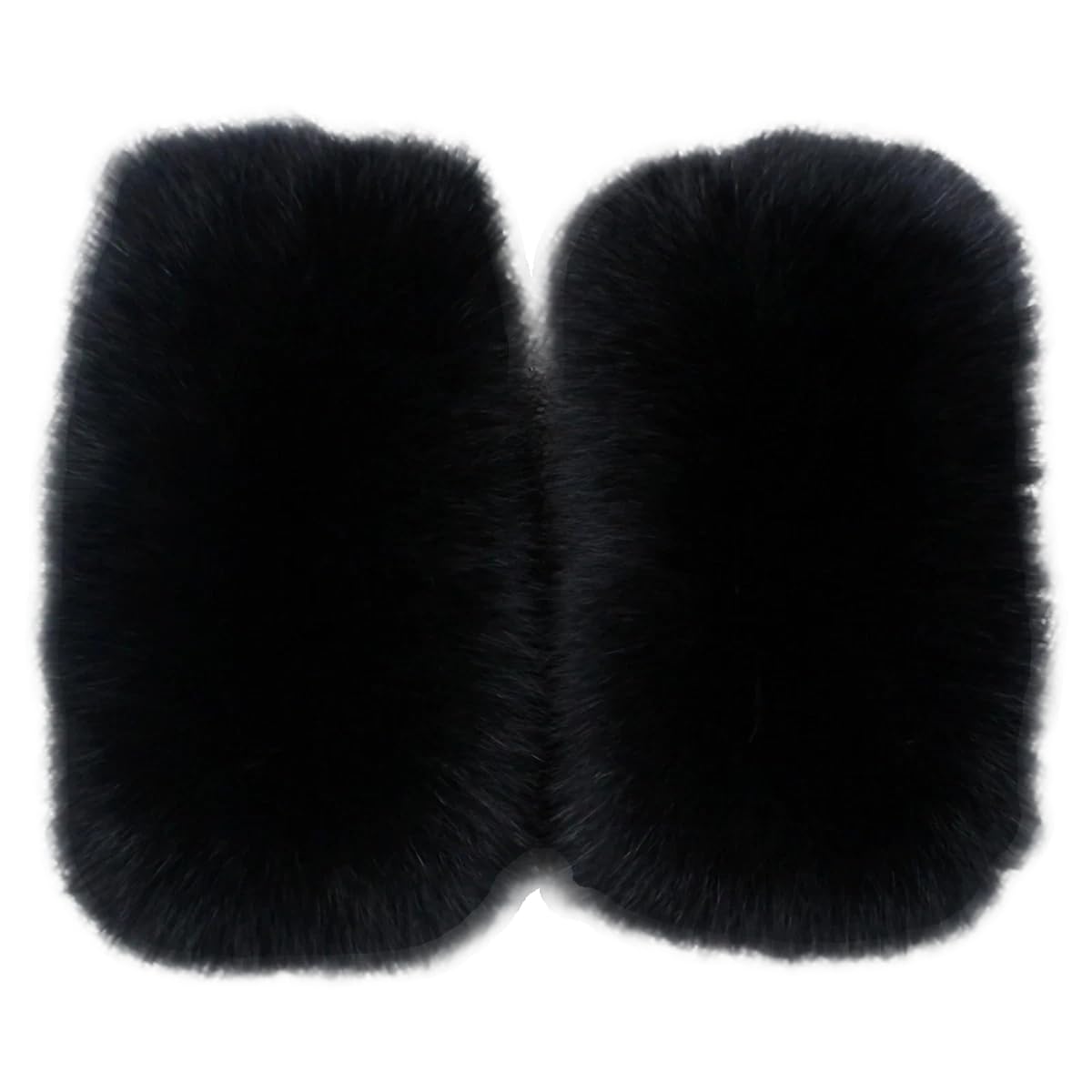 Women Wrist Cuffs Real Fox Fur Cuff Arm Warmer for Jacket Coat Sleeve Decoration Winter Warm