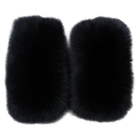 Women Wrist Cuffs Real Fox Fur Cuff Arm Warmer for Jacket Coat Sleeve Decoration Winter Warm
