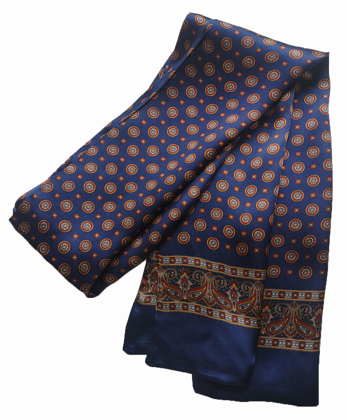 Men's 100% Silk Scarf Double Layers Fashion Neckerchief Formal Casual