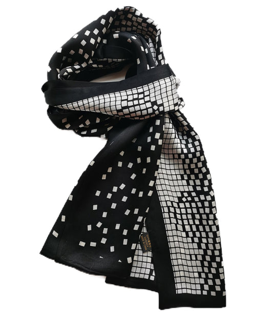 Men's 100% Silk Scarf Double Layers Fashion Neckerchief Formal Casual