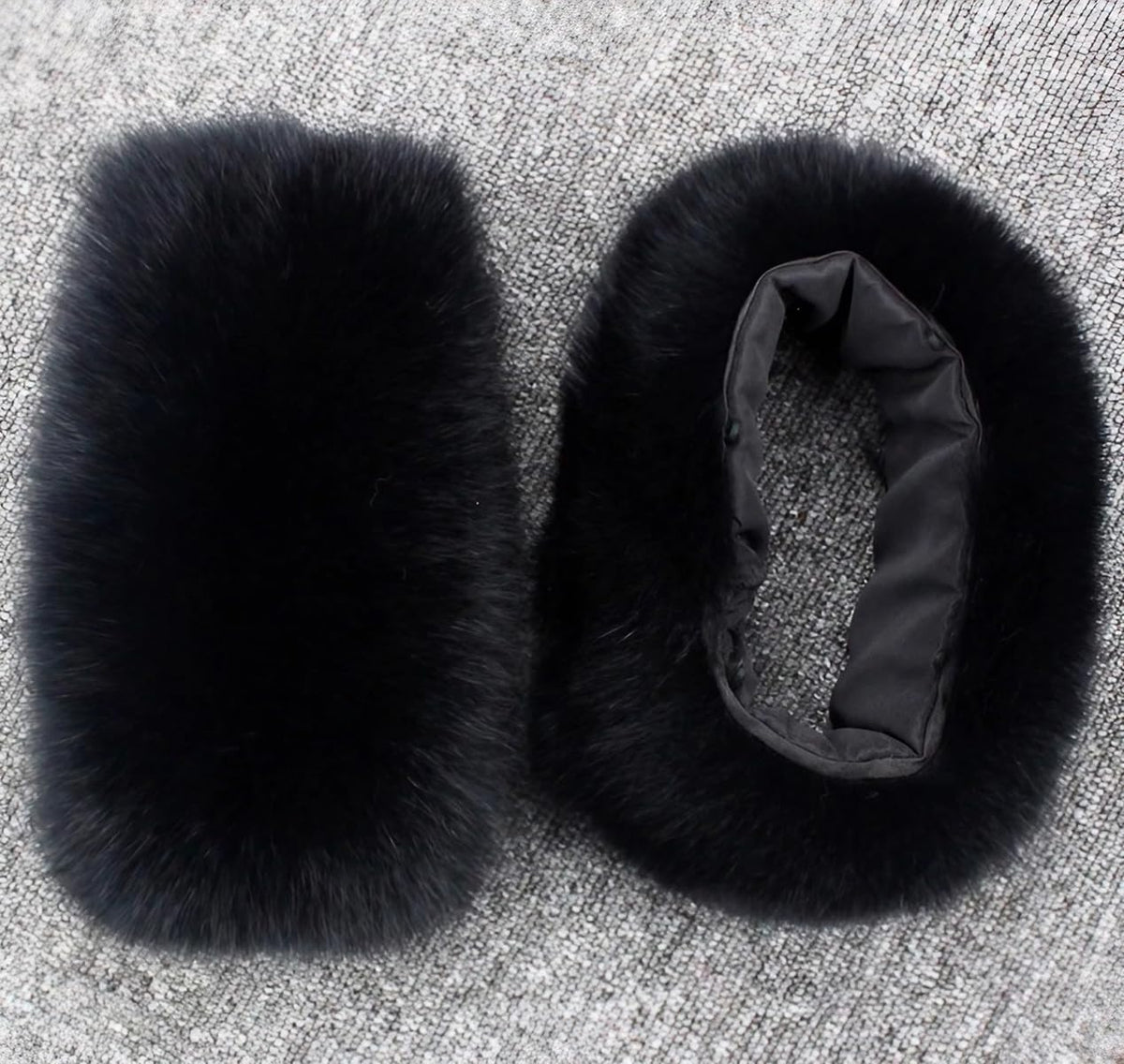 Women Wrist Cuffs Real Fox Fur Cuff Arm Warmer for Jacket Coat Sleeve Decoration Winter Warm