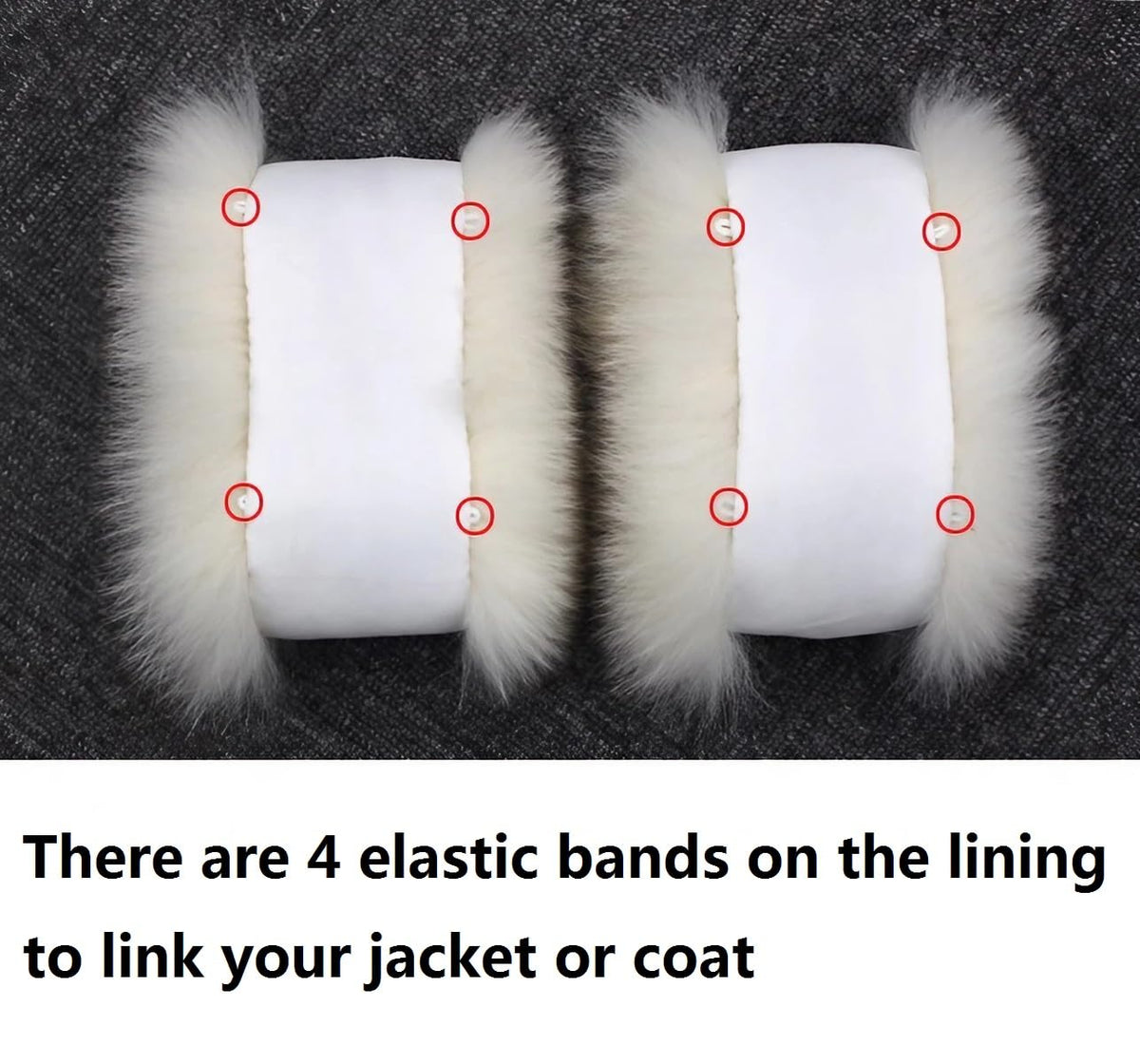Women Wrist Cuffs Real Fox Fur Cuff Arm Warmer for Jacket Coat Sleeve Decoration Winter Warm
