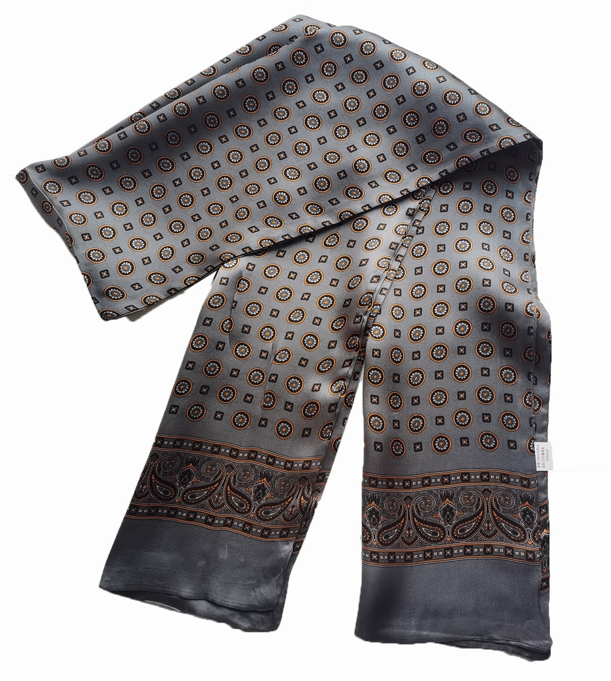 Men's 100% Silk Scarf Double Layers Fashion Neckerchief Formal Casual