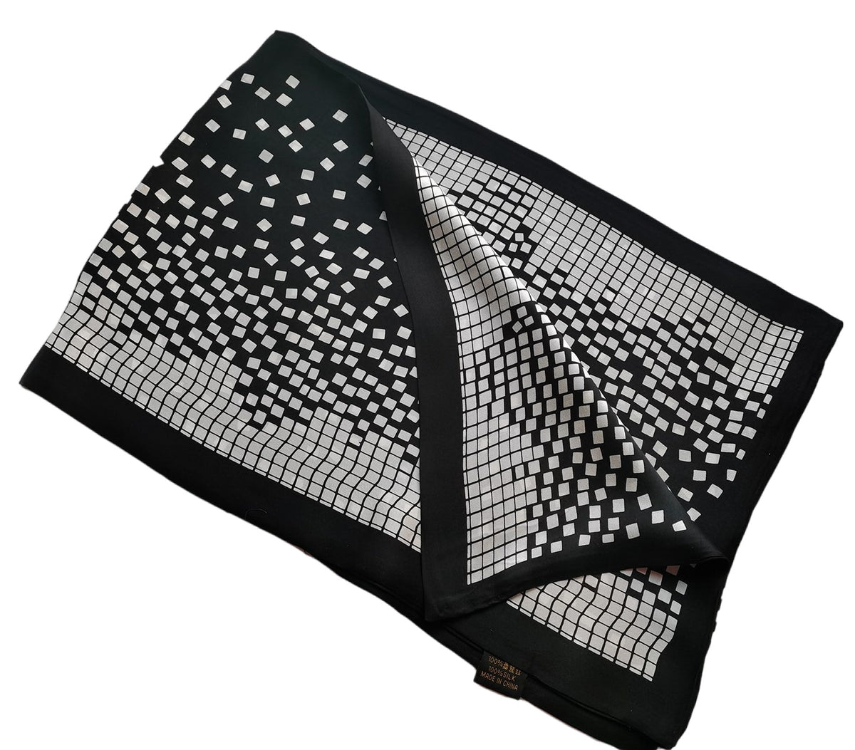 Men's 100% Silk Scarf Double Layers Fashion Neckerchief Formal Casual