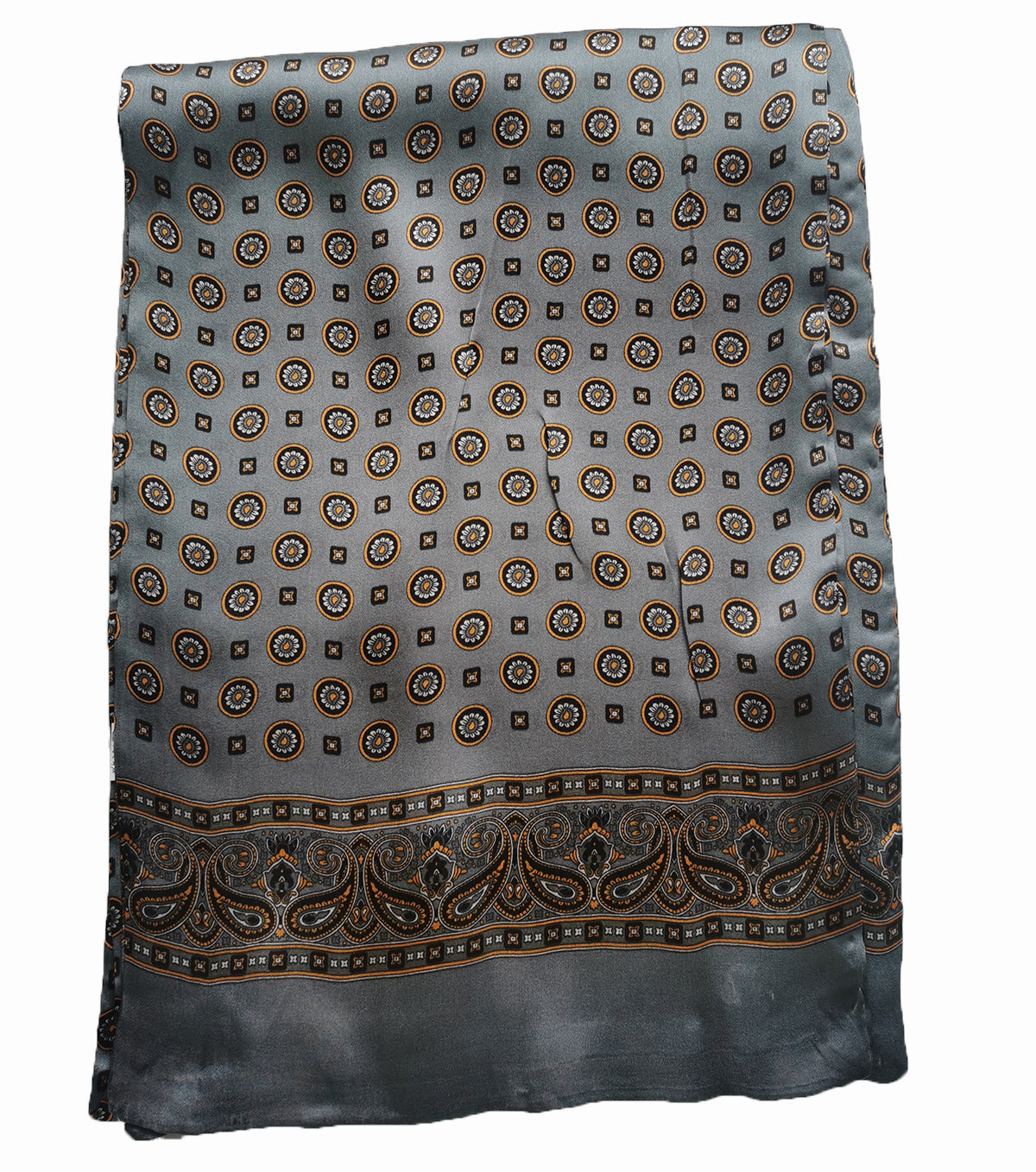 Men's 100% Silk Scarf Double Layers Fashion Neckerchief Formal Casual