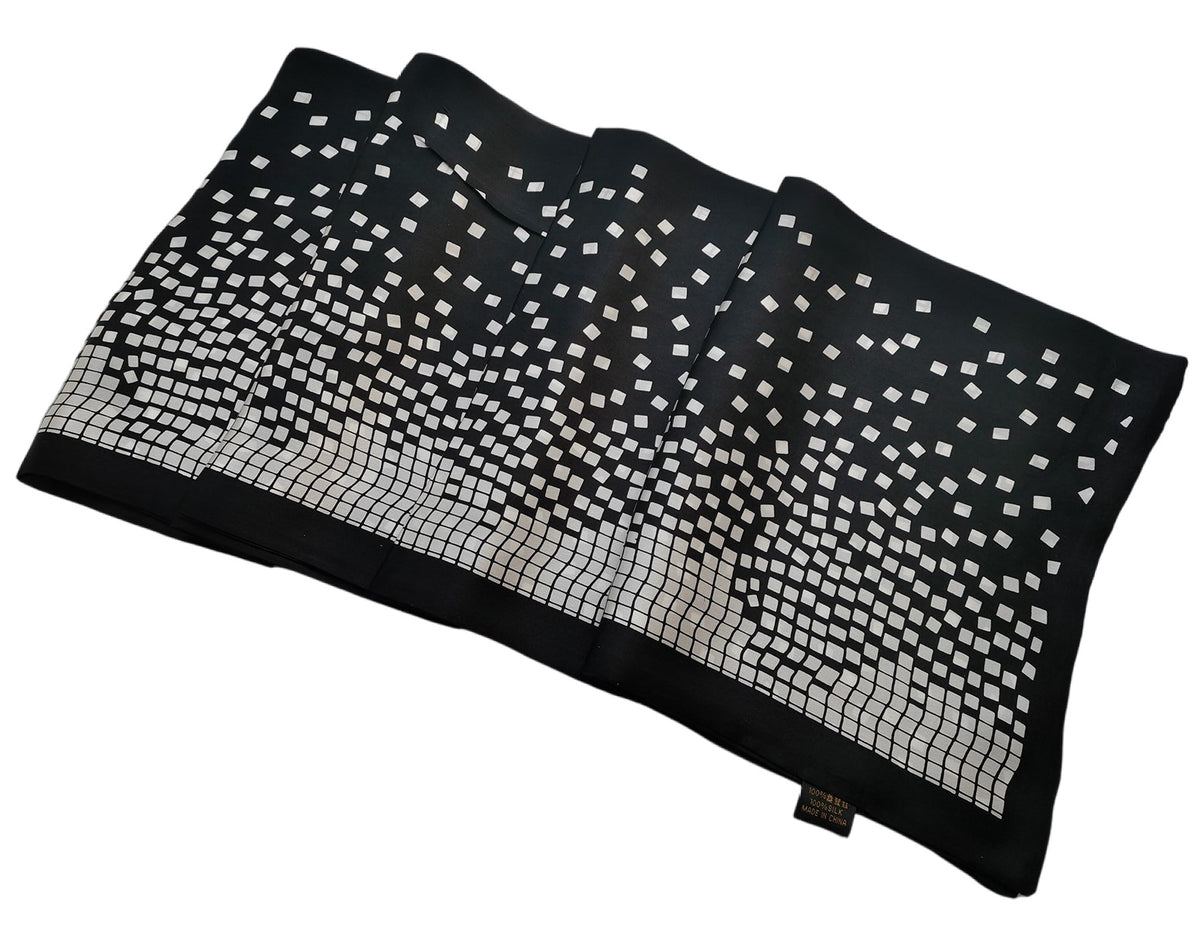 Men's 100% Silk Scarf Double Layers Fashion Neckerchief Formal Casual