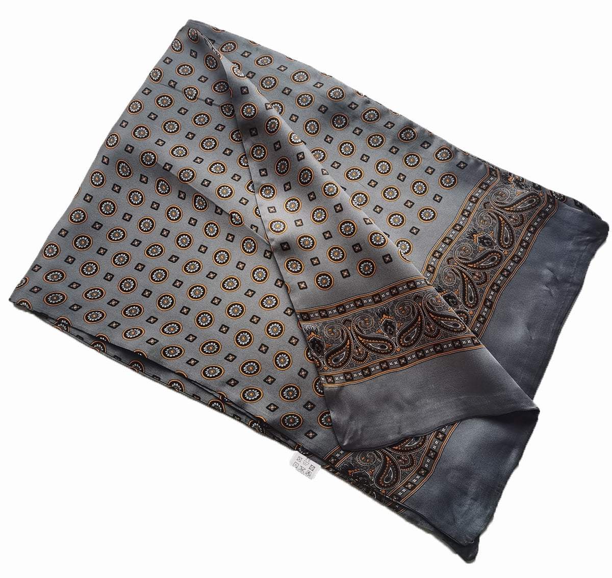 Men's 100% Silk Scarf Double Layers Fashion Neckerchief Formal Casual
