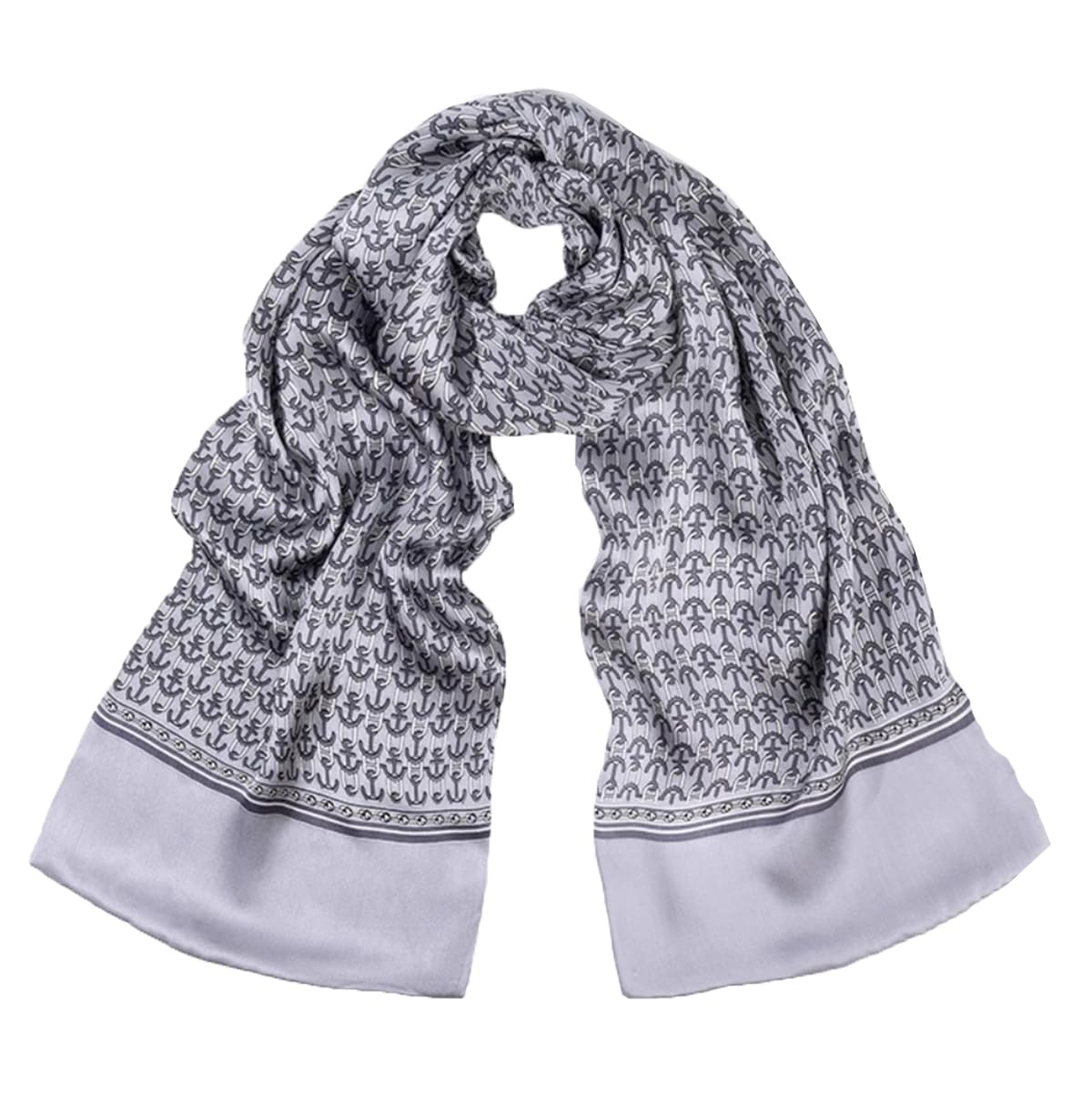 100 Silk Scarf for Men Double Layer Fashion Neckerchief Office Casual Business Smooth All Seasons