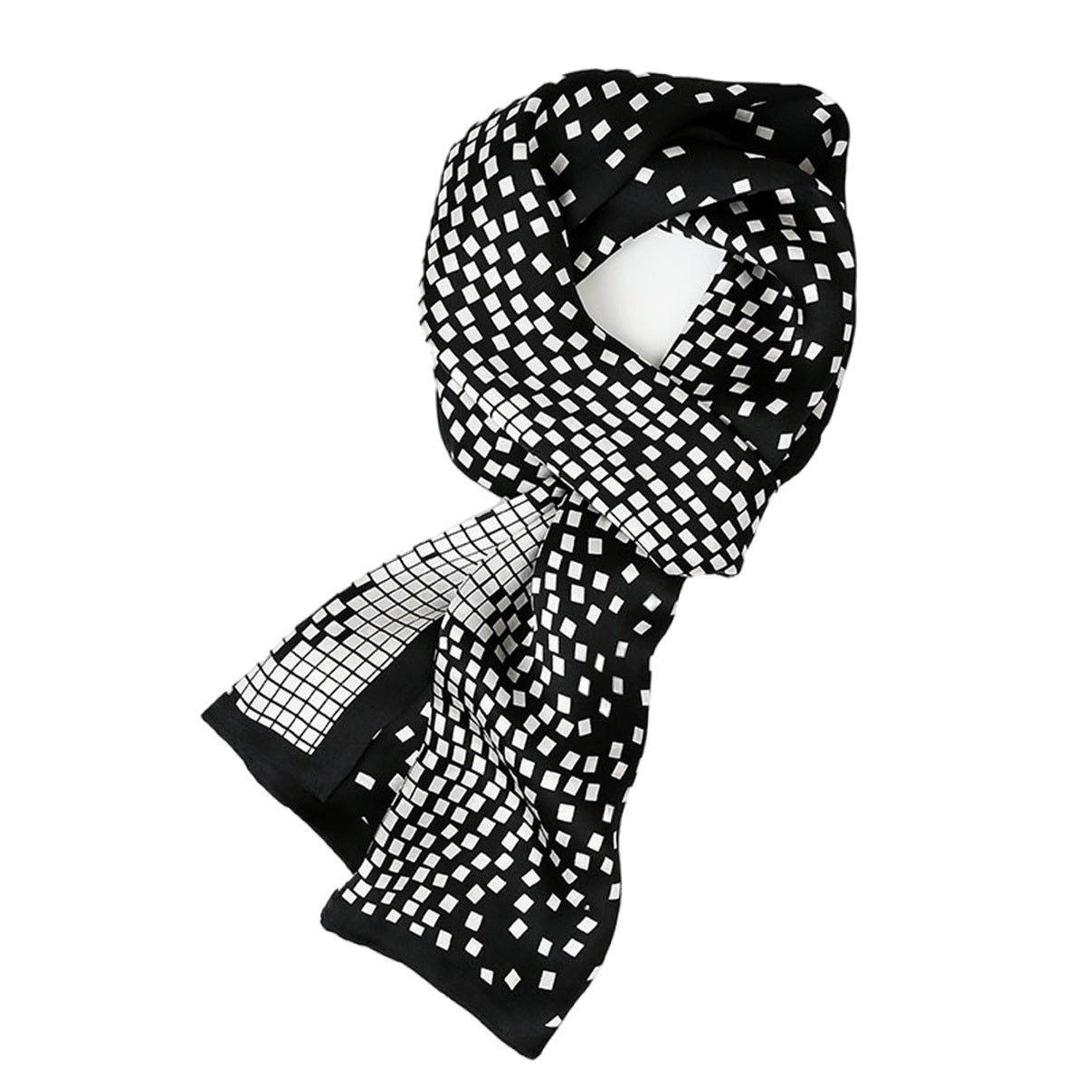Men's 100% Silk Scarf Double Layers Fashion Neckerchief Formal Casual