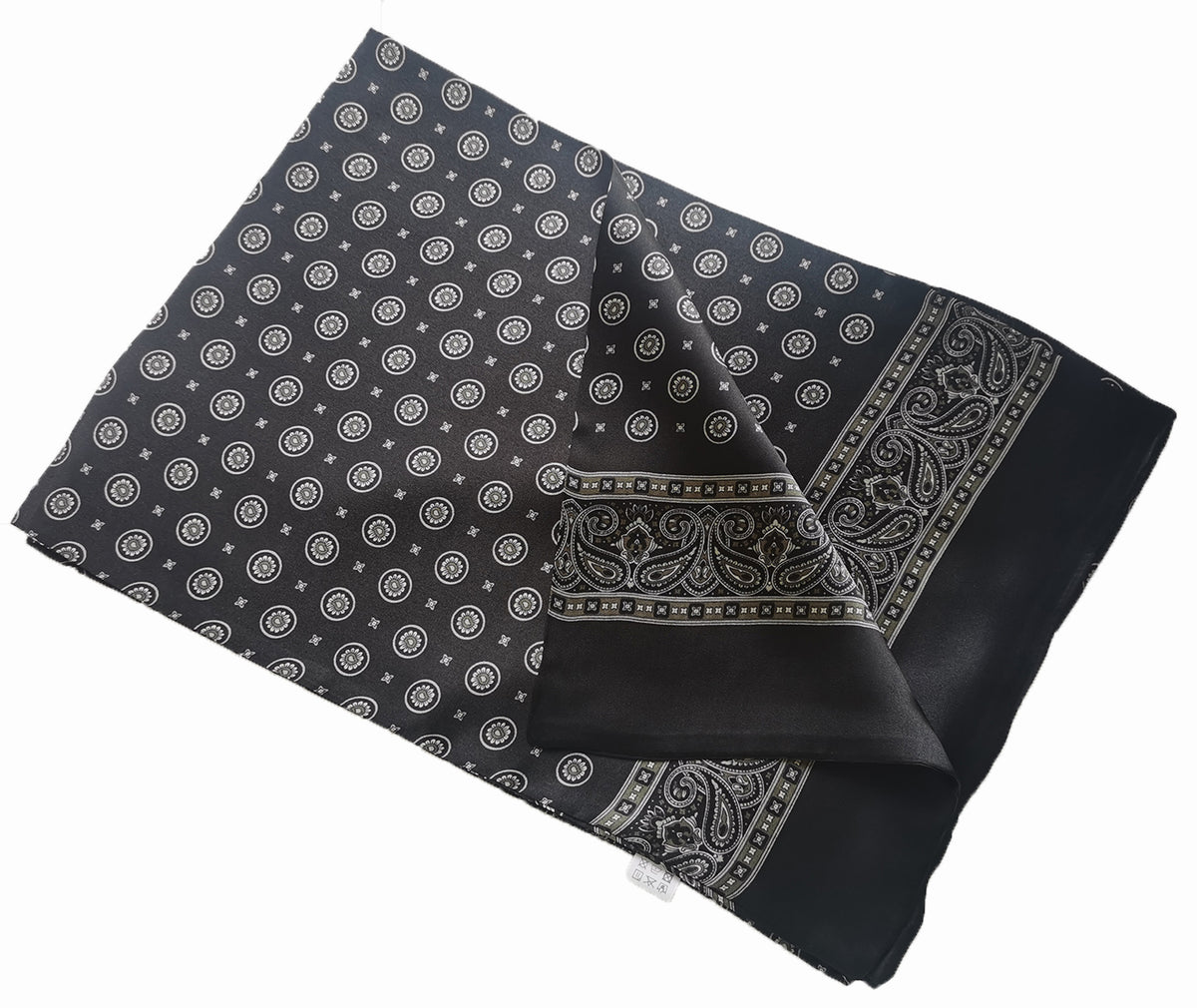 Men's 100% Silk Scarf Double Layers Fashion Neckerchief Formal Casual
