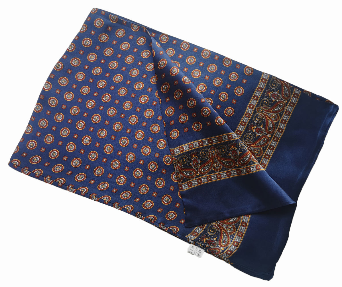 Men's 100% Silk Scarf Double Layers Fashion Neckerchief Formal Casual