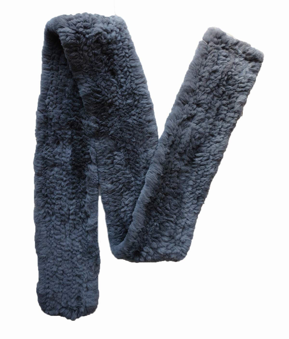 Women's Knitted Scarf Real Rex Rabbit Fur Neckerchief Neck Warmer Winter