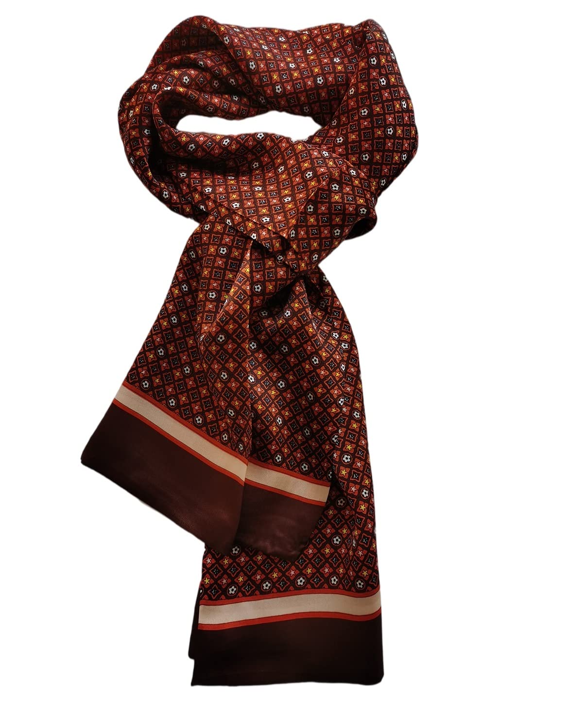 100 Silk Scarf for Men Double Layer Fashion Neckerchief Office Casual Business Smooth All Seasons