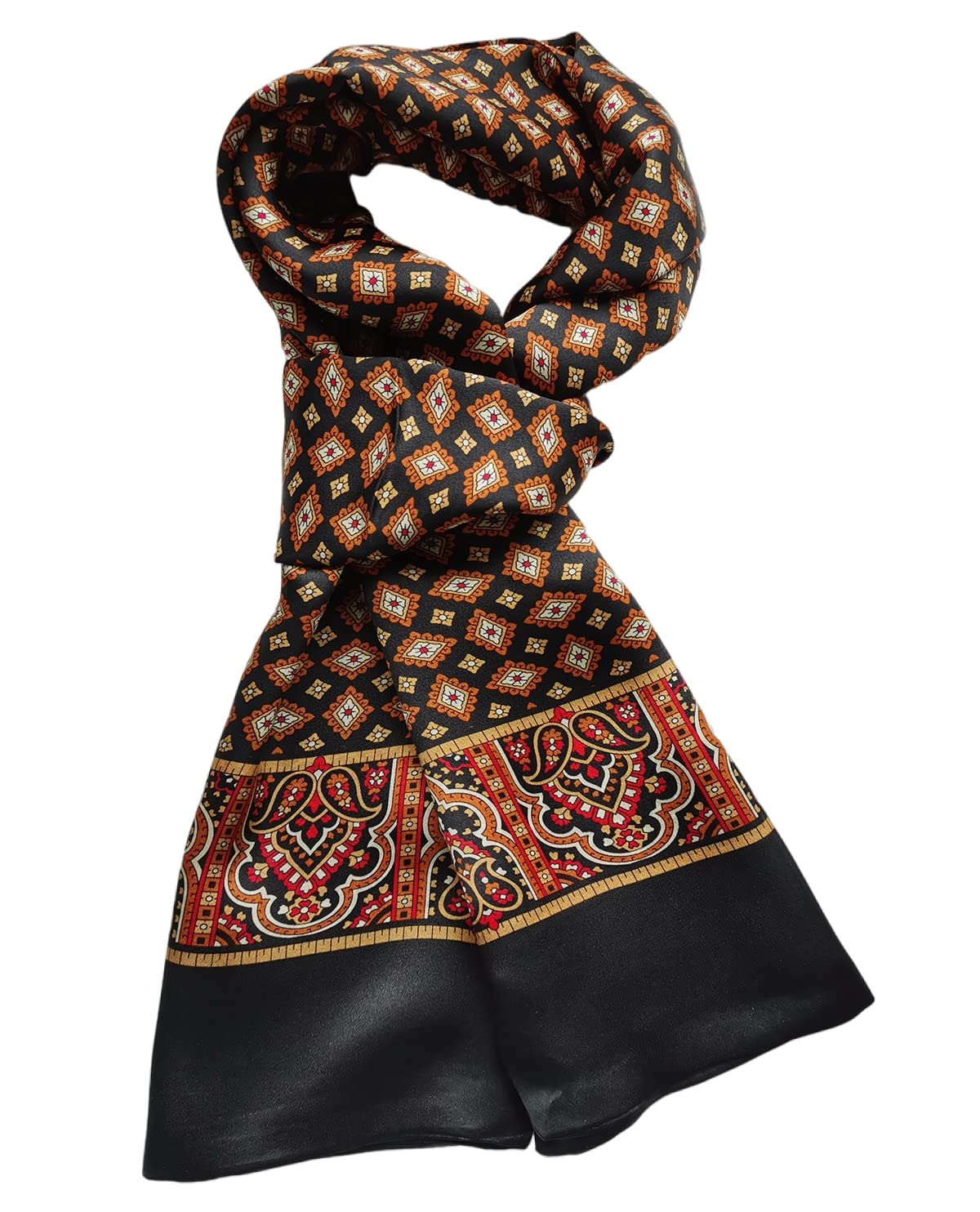 100 Silk Scarf for Men Double Layer Fashion Neckerchief Office Casual Business Smooth All Seasons