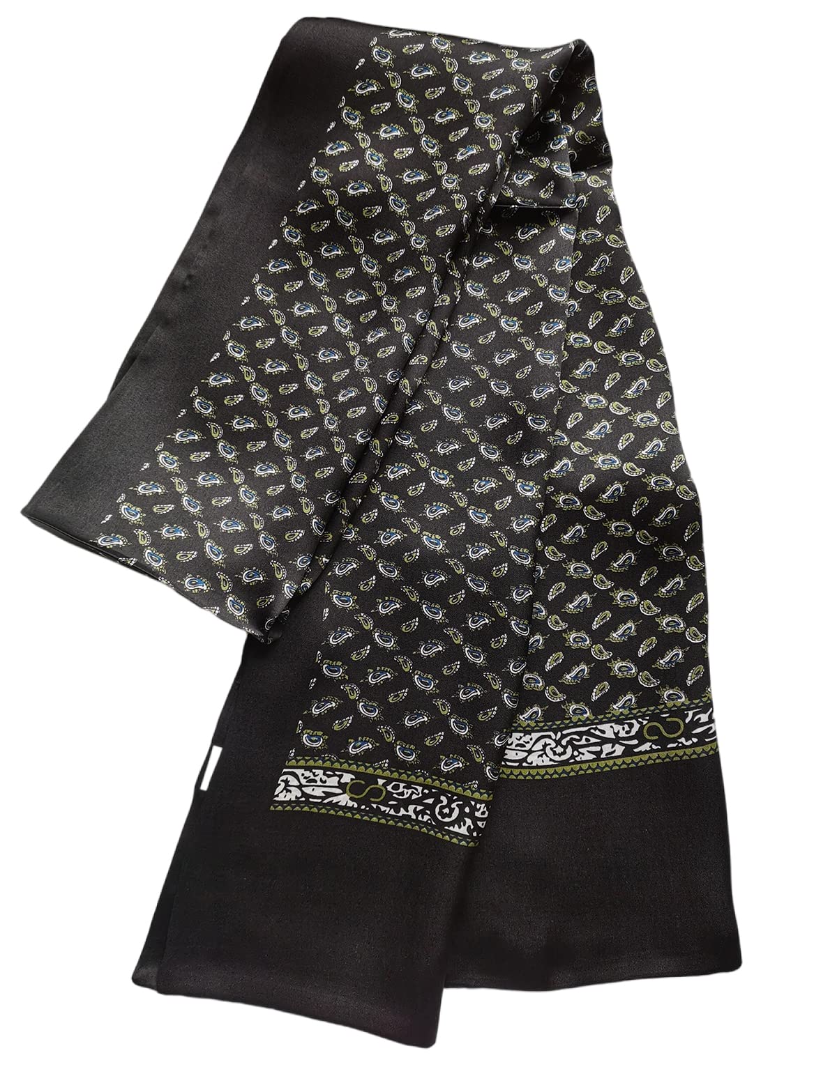 100 Silk Scarf for Men Double Layer Fashion Neckerchief Office Casual Business Smooth All Seasons