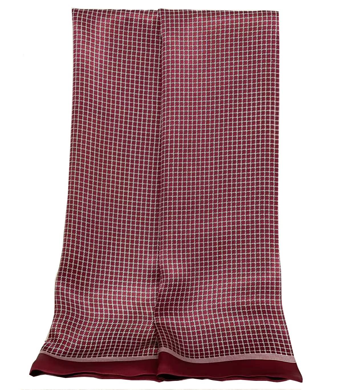 100 Silk Scarf for Men Double Layer Fashion Neckerchief Office Casual Business Smooth All Seasons