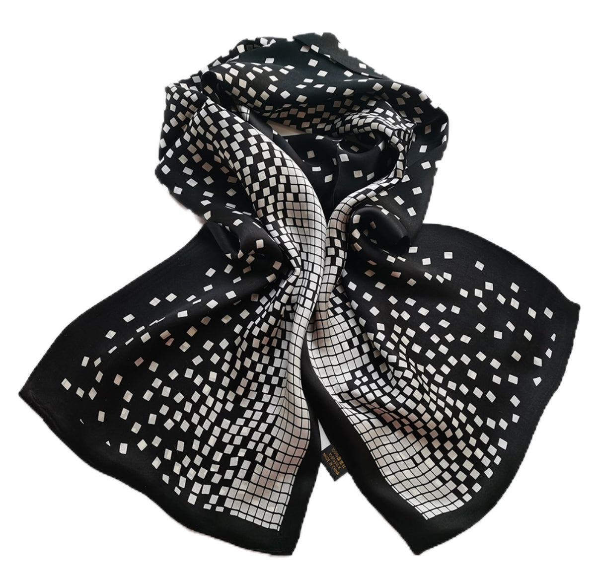 Men's 100% Silk Scarf Double Layers Fashion Neckerchief Formal Casual