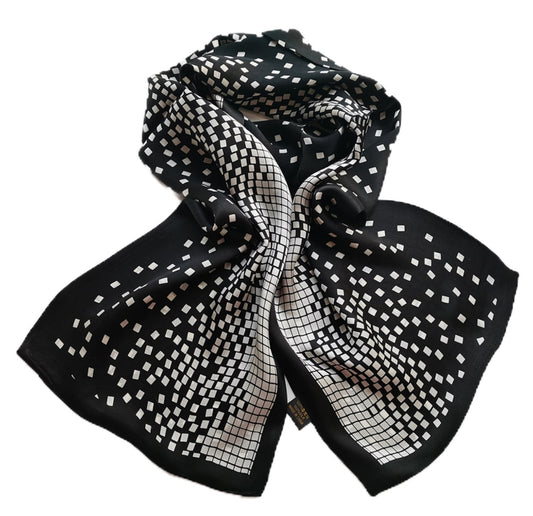 Men's 100% Silk Scarf Double Layers Fashion Neckerchief Formal Casual